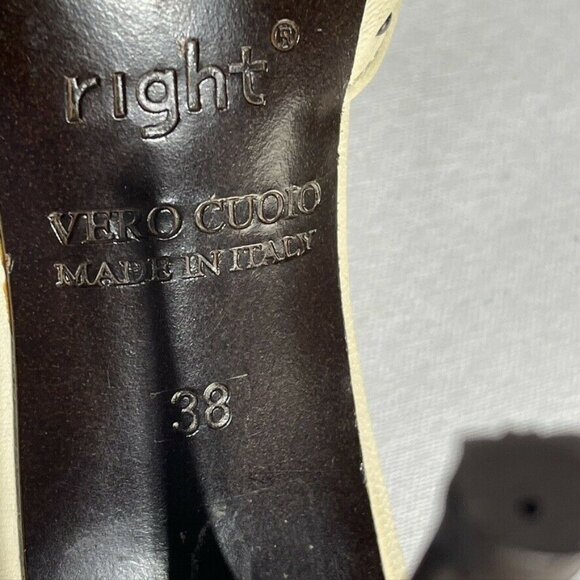 Navyboot Womens Vero Cuoio High Heel Mules Size 38 / 7.5M Leather Multicolor - Picture 3 of 10